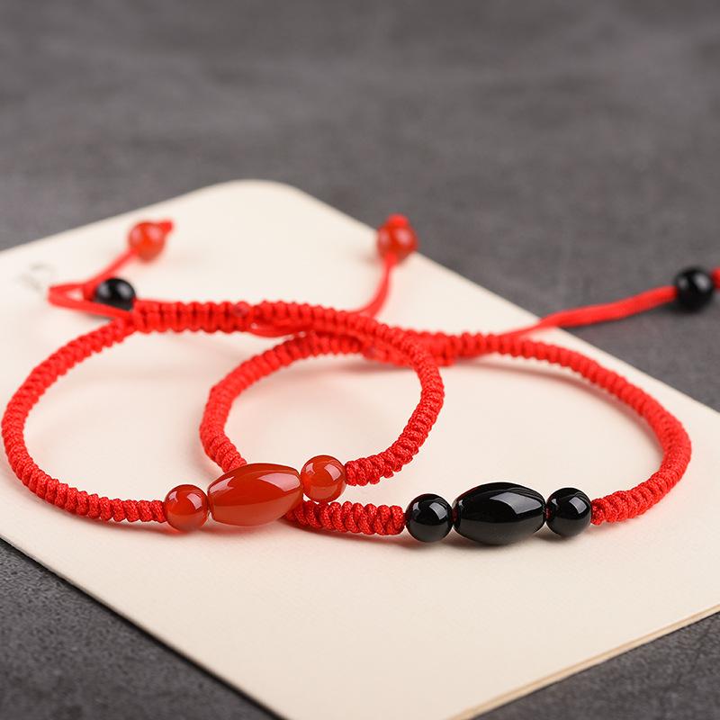 

Sennier Lover's Red Rope Lucky Bracelets Women Men Stone Beads Charm Bracelet Hand Knotted Jewelry Accessorie Gift Drop Shipping