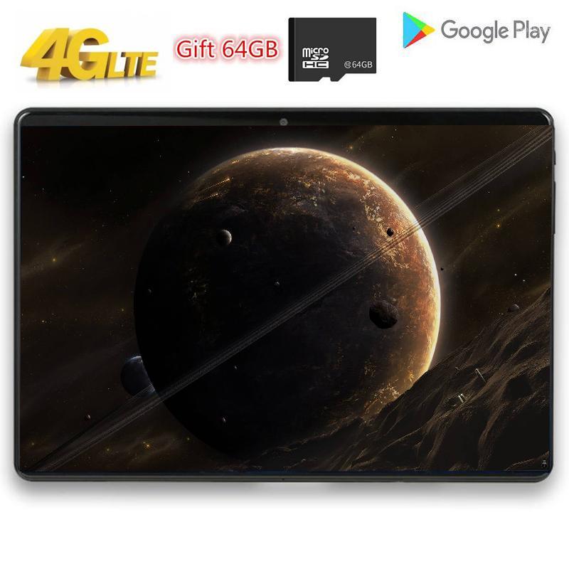 

MT6762 10 Inch Tablet PC 2.4G/5G Wifi Global Bluetooth Wifi Phablet Android 9.0 Octa Core 4G LTE Dual SIM Card IPS 1920*12001, Black