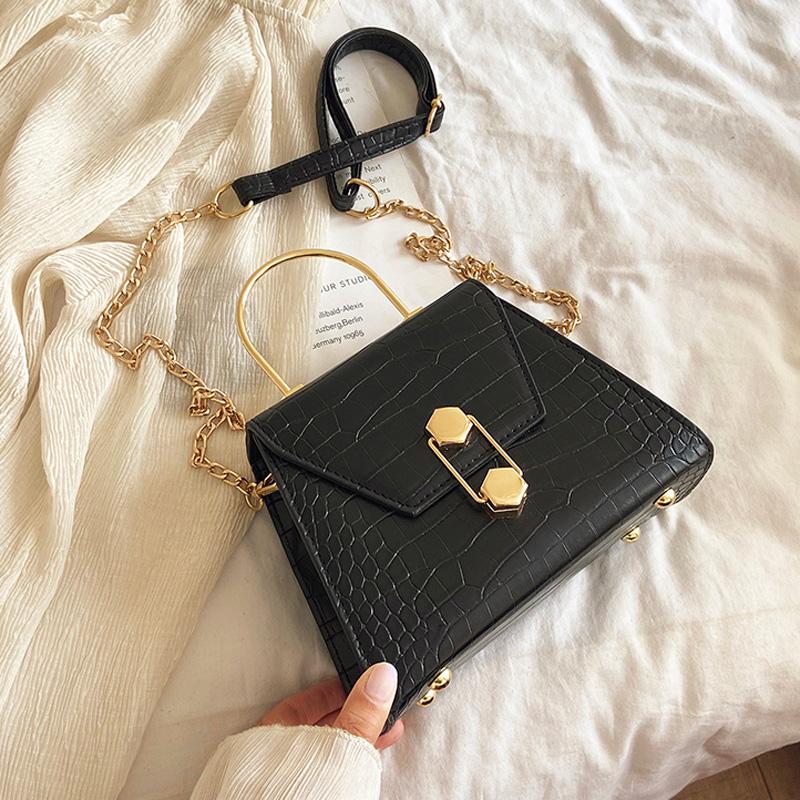 

Luxury Handbags Designer Women Shoulder Bag Fashion Chain Strap Crossbody Bags For Women Crocodile Pattern Ladies Messenger Bags, Beige