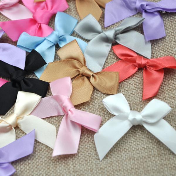 

30pcs Mini Satin Ribbon Flowers Bows Gift DIY Craft Wedding Decoration E301, Color 7