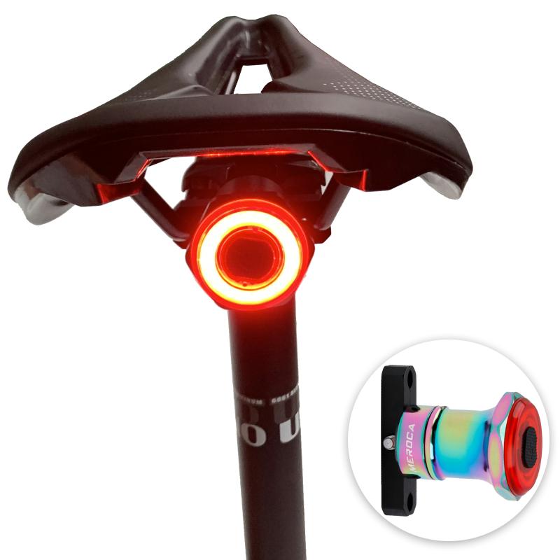 

Smart Bike Tail Light Back Brake Light Waterproof USB Rechargeable Safety Taillight Rear Bicycle