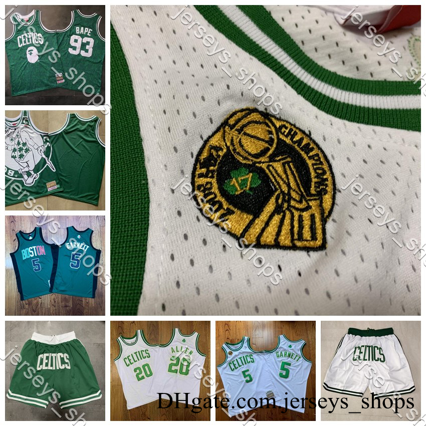 

Mens Vintage Boston Celtics Jerseys Kevin Garnett Hayward Dense Embroidery Mitchell & Ness Hardwoods Classics Swingman Shirts, Black;red
