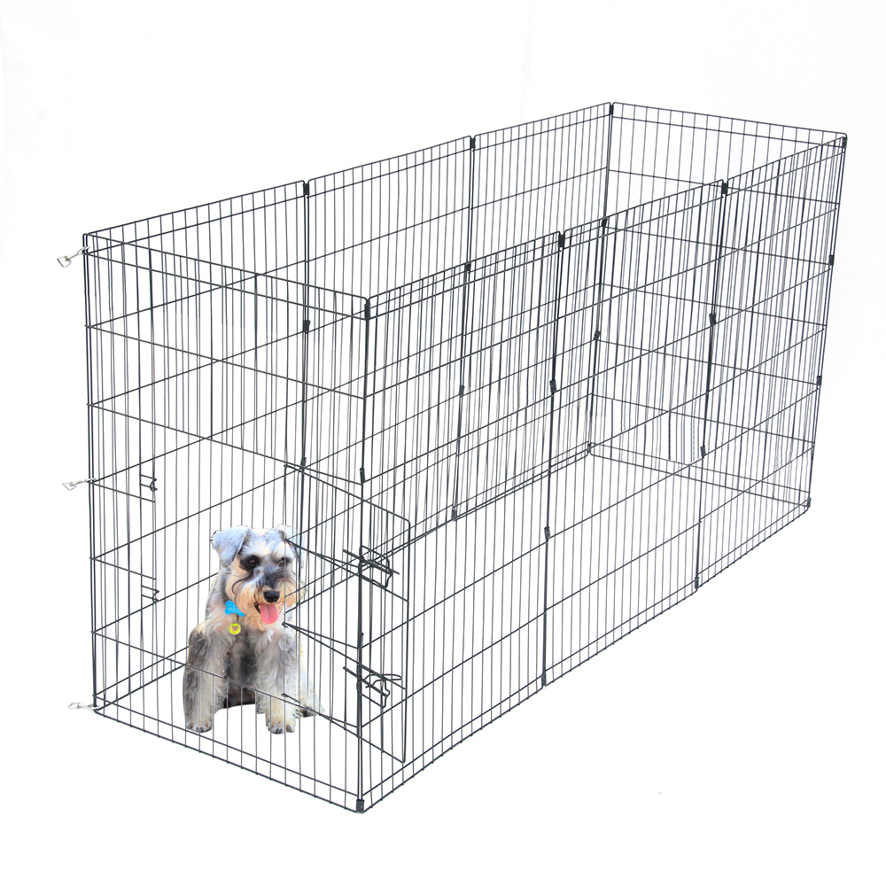 

36 inch Tall Wire Fence Pet Dog Folding Exercise Yard 8 Panel Metal Cage Play-pen Dog Houses Supplies Fence Free Shipping