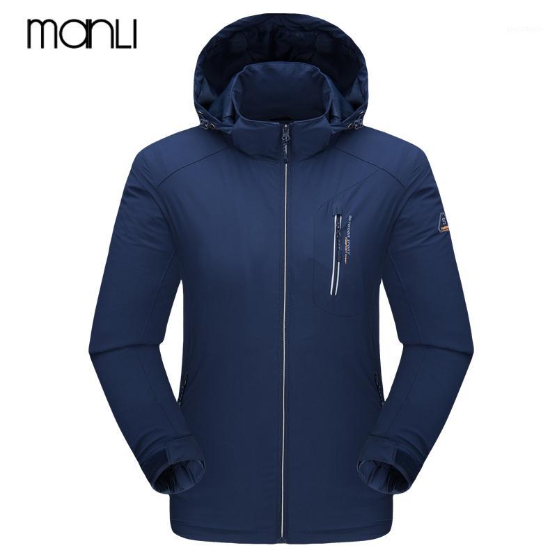 

MANLI 2020 Men's Hiking Jacket Men Spring Autumn Windbreaker Climbing Coat Outdoor Softshell Waterproof Jackets Man1, Denim blue