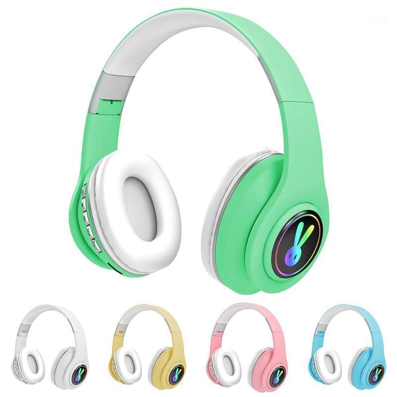 

New Portable Wireless Headphones Bluetooth Stereo Rechargeable Headset TF card FM radio wired play Earphones with Mic for Music1