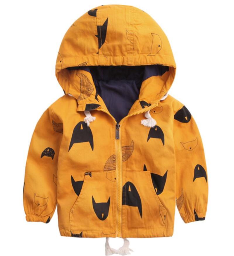 

New 2020 spring autumn winter Kids boy Clothes,boys cartoon windproof fleece inside outerwear boy jacket For 2-8 Years kids, Yellow for autumn