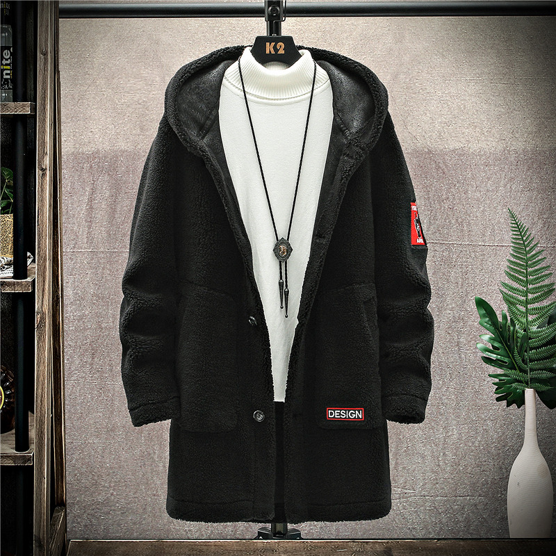 

2021 New Bomber Jacket Black White Men's Winter Thick Warm Teddy for Sportwear Fleece Hoodies Coat 14ld, D-12 1