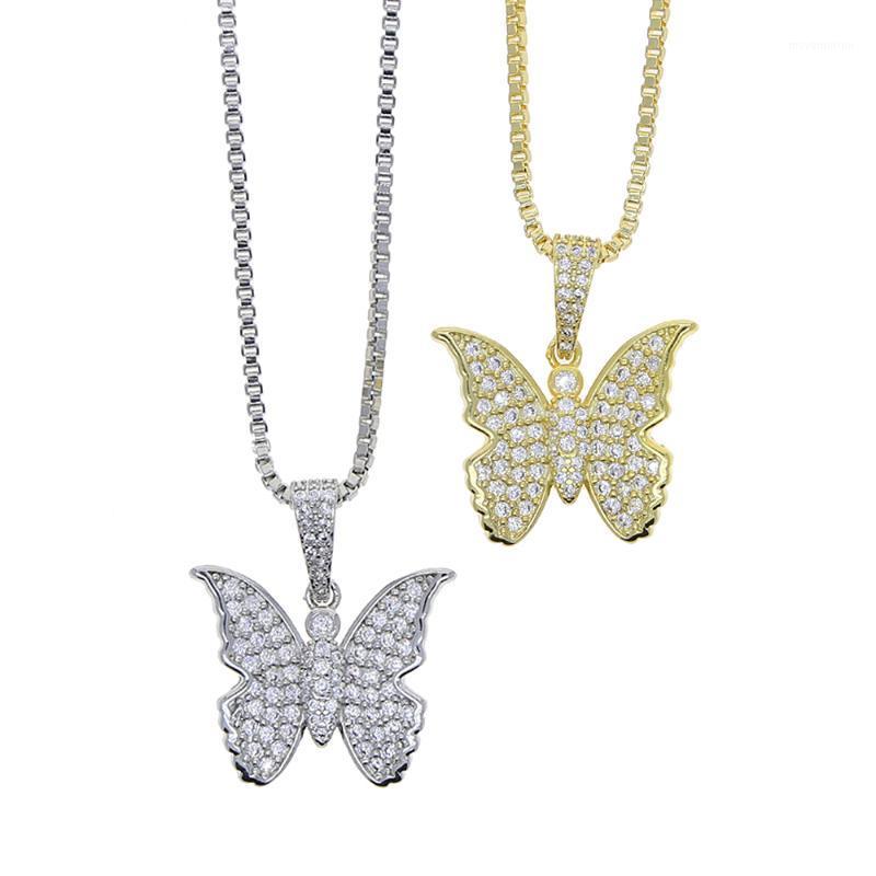 

Micro Paved Cubic Zircon Butterfly Pendant Necklaces Gold Silver Color cz Butterfly Choker Women Jewelry Valentine's Day Gift1