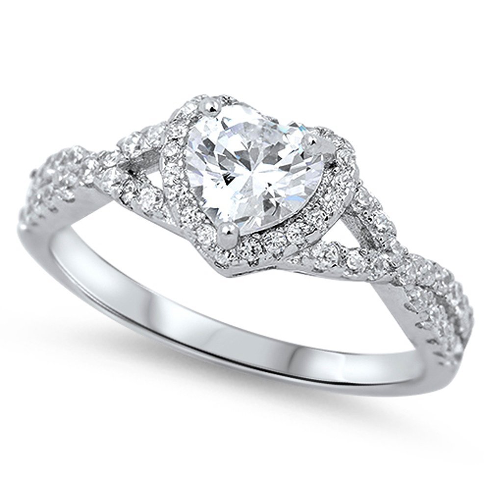 

Hot Sale Brand Desgin Cross Wedding Heart Ring for Women Sparkling Jewelry Real 100% 925 Sterling Silver Pave Pear Cut Topaz CZ Diamond Ring