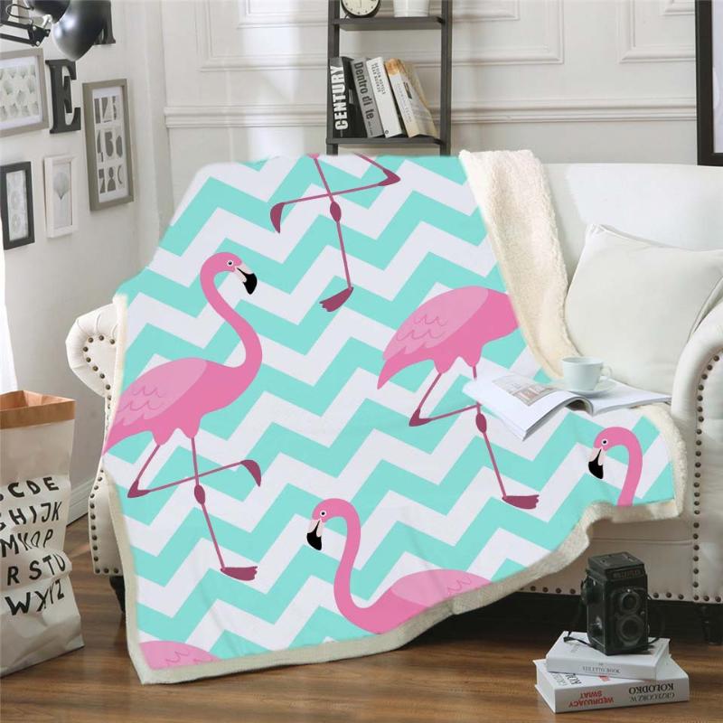 

Hoodie Blanket Plush Throw Blanket 3D Flamingo Printed Sherpa Fleece Microfiber Throw 2020 Drop Shipping