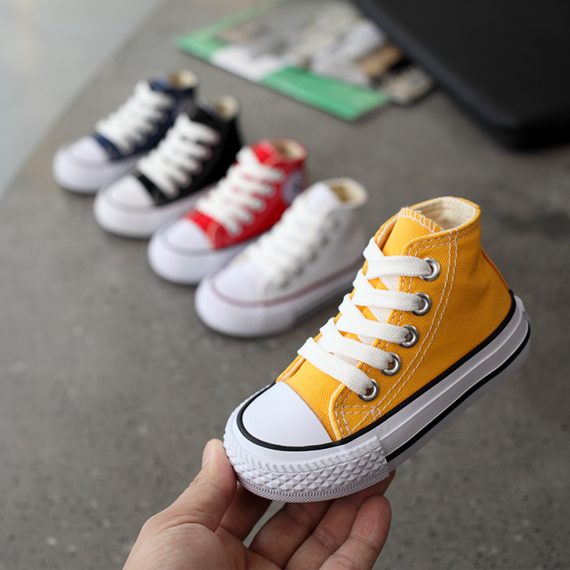 

Baby Fashion Boy Children Girls Canvas Toddler Sneakers Boys Kids Shoes for Girl 201130, Yellow