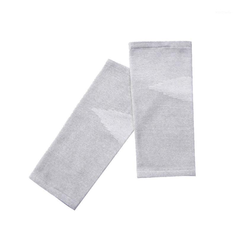 

1 Pair Unisex Winter Proof Sports Bamboo Charcoal Knee Protector Long Leg Sleeves (Light Grey Size)1