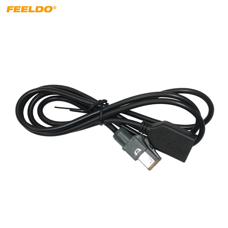 

FEELDO Car Audio Radio Female USB AUX-In Cable Adapter 4Pin Connector For Subaru Forester XV/Outback/Legacy #5662