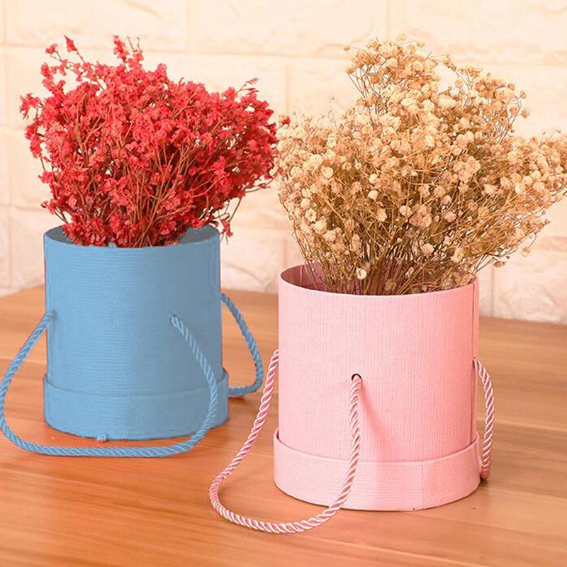 

1Pc Round Flower Paper Boxes Hold The Bucket Gift Packaging Box Party Gift Box Candy Bar Party Wedding Storage