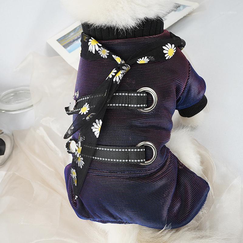 

Pet Dog Clothes Winter Warm Dog Coat Jumpsuit Thicken With Four Feet Reflective Discoloration Jacket for Small Dogs Cats1, White