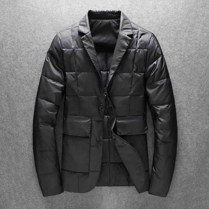 

Men's Wool & Blends men's suit down jacket short winter style long-term stock G5F2, Black