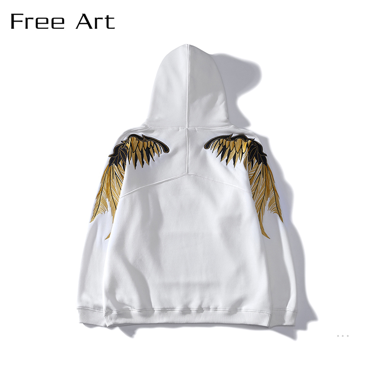 

New Arrival 2020 Top Fashion Hip Hop Hot Wings Loose Velvet Models Yes Cotton No Casual Hoodies with Hoods 1l1k, Black