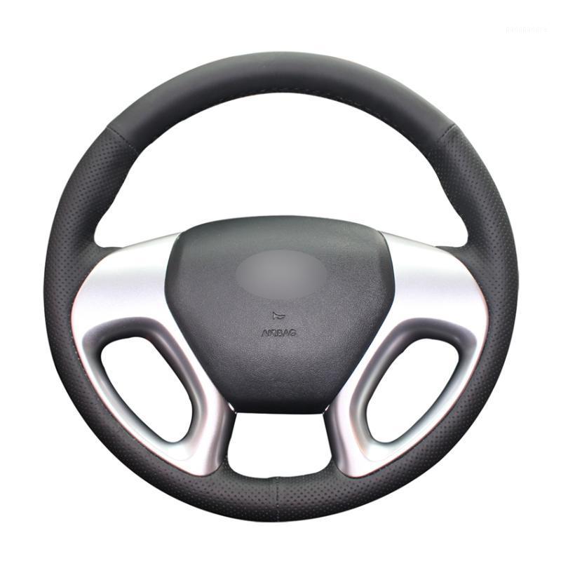 

Black PU Artificial Leather Car Steering Wheel Cover for ix35 2011-2020 Tucson 2 2010 2011 2012 2013 2014 20201