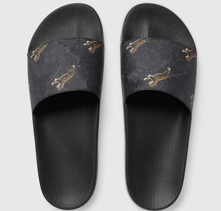 

2020 High Quality Men Women Summer Rubber Sandals Beach Slide Fashion Scuffs Slippers Indoor Shoes Size EUR 35-45 With Box2, #11