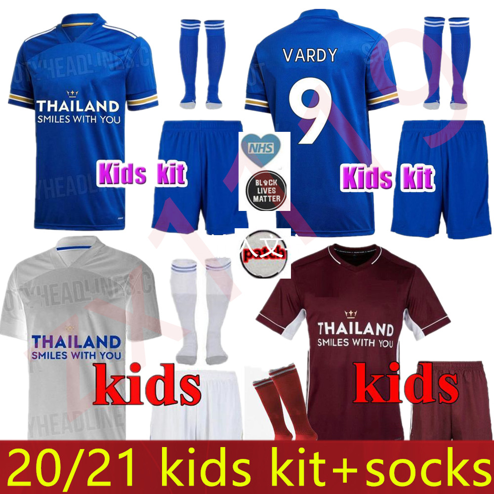 

Kids kit 2020 2021 Leicester soccer jersey 20 21 VARDY IHEANACHO MADDISON GRAY MORGAN MAGUIs DELE SON 20 21 football shirt NDOMBELE uniforms, Black;yellow