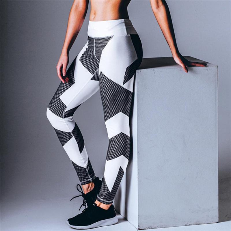 

New Arrive Sexy Mesh Patchwork Sports Leggings Women Gym Running Yoga Legging Fitness Jogging Trousers Sportswear Yoga Pants, As pic