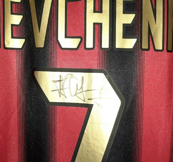 

Shevchenko collection best quality Signed signatured Autographed Jersey shirts, Black;green