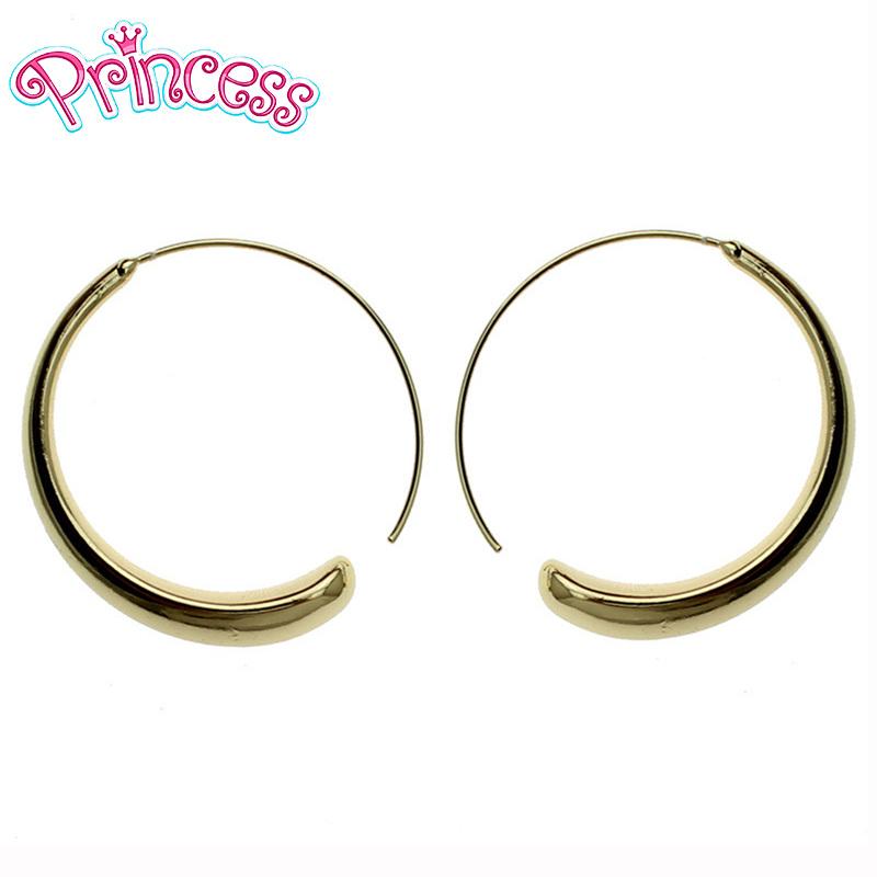 

2020 New Women Fashion Shiny Gold / Tone 3.5cmX3.5cm Hoop Earring Girls Lady Free Shipping Wholesale ZZZ