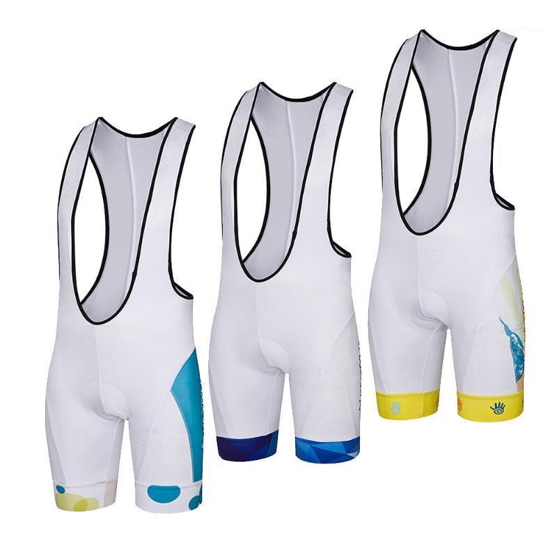 

Men' Cycling Bib Shorts Spandex Coolmax Bicycle Bike Padded Bib Shorts White1