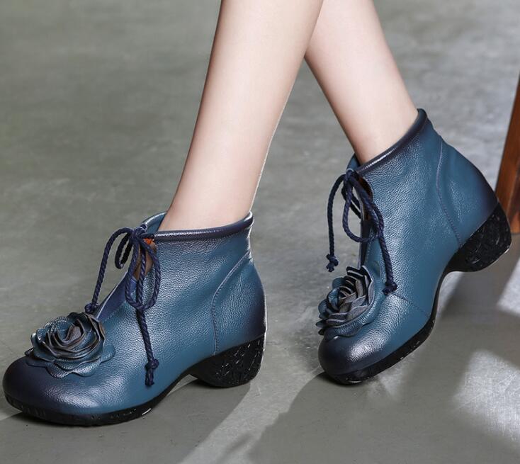 

New Genuine leather sexy high-heeled elegant rivrt shose cancise pumps winter Soft and comfortable wedges women boots shoes, Black