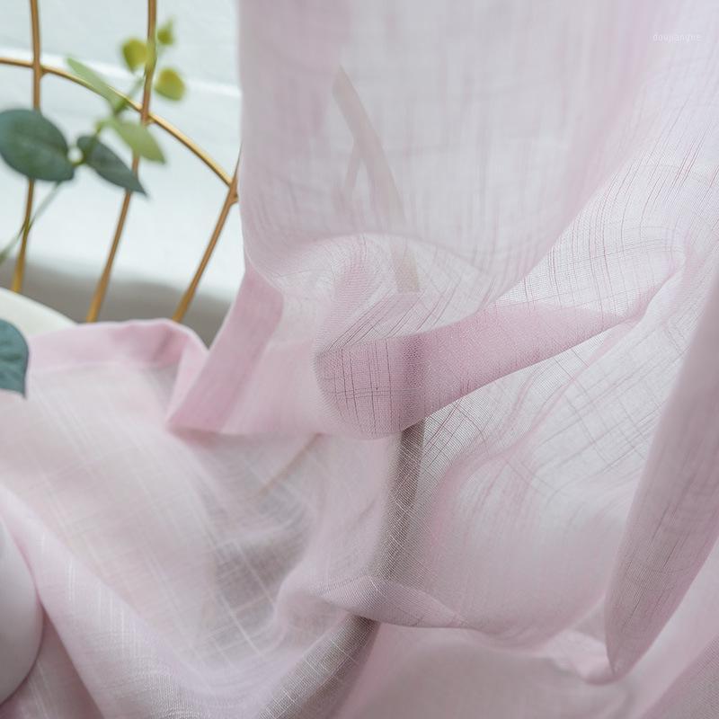 

WLIARLEO Translucidus Tulle Curtains Solid Pink Sheer Voile Curtain For Children Window curtain for Lovely Baby Room,Hotel Decor1