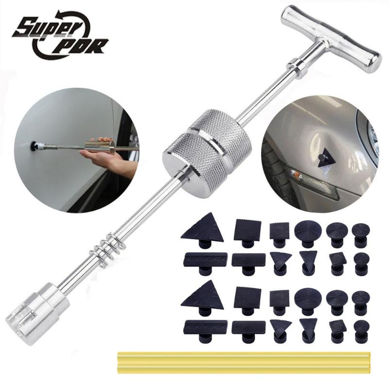 

PDR Tools Paintless Dent Repair Slide Hammer Reverse Hammer Dent Puller Suckers Suction Cup Glue Tabs Tools Kit