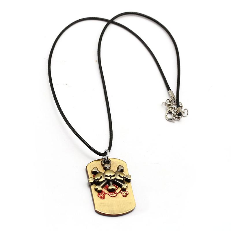 

Anime One Piece Necklace For Men Metal Vintage Metal Shantou Leather Chain Pendant Necklaces Women Jewelry choker kolye