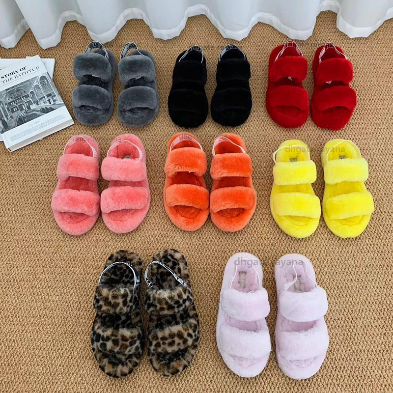 

Women Kids Rainbow Pantoufle Slipper Furry Designer Heels Fashion Slippers Fur Disco Checker g Slide Designer Slides Platform Hausschuhe U