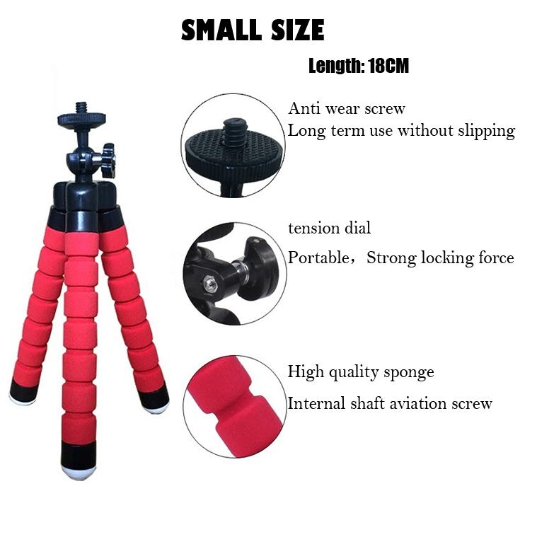 

Portable Mini Holder Tripod for Mobile Phone Stand Holder For Mobile Phone Smartphone Compatible Mini Projector Camera Octopus
