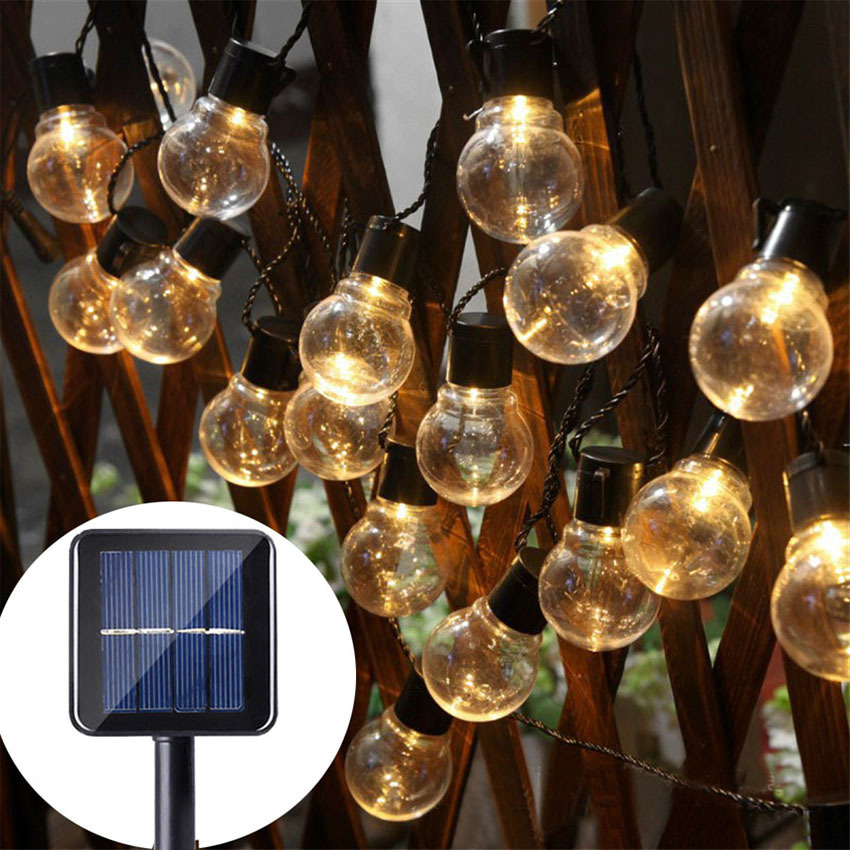 

2021 New Globe 10/20/30 Led Ball String Lights Solar Power Backyard Patio Holiday Christmas Light for Home Garden Party Decorations Cars
