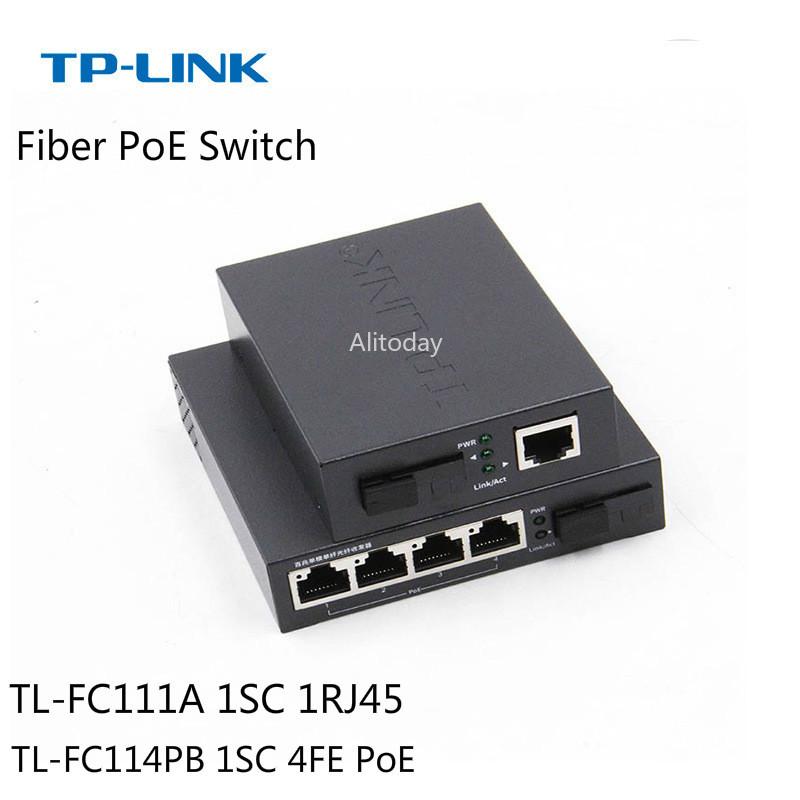 

TP-Link 4-Port POE Media Converter 10/100M Single-Mode Single Fiber Optical Transceiver 1Pair SC (TL-FC111A+TL-FC114PB