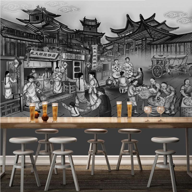 

Drop Shipping Photo Wallpaper 3D Bakery Shop Folk Decoration Painting Background Wall Stereo Wallpaper Custom Living Room Mural, As pic