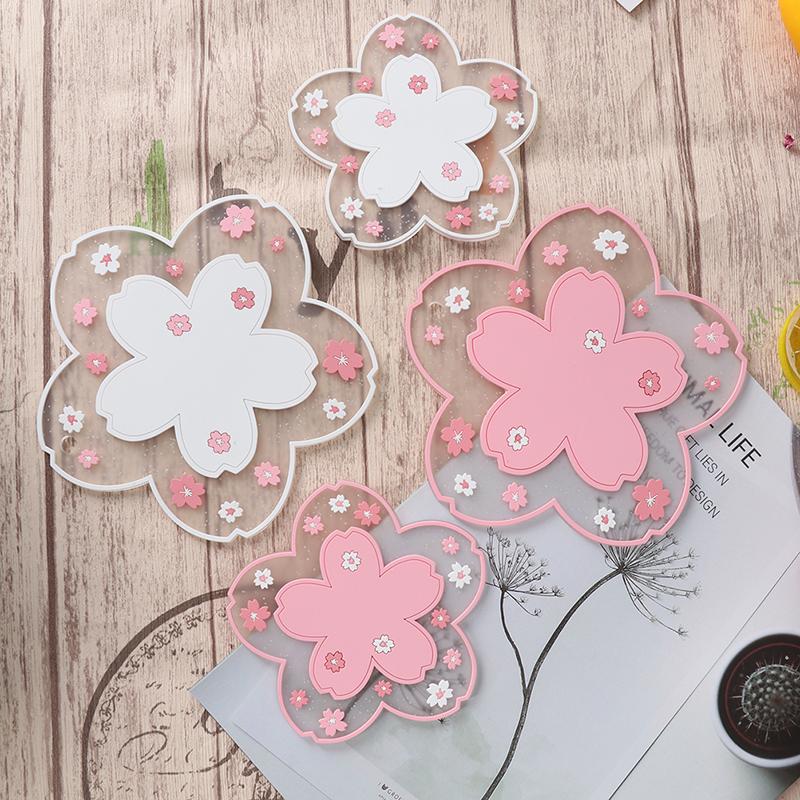 

1pc Japan Style Cherry Blossom Heat Insulation Table Mat Family Office Anti-skid Cup Milk Mug Coffee Cup Table Pads