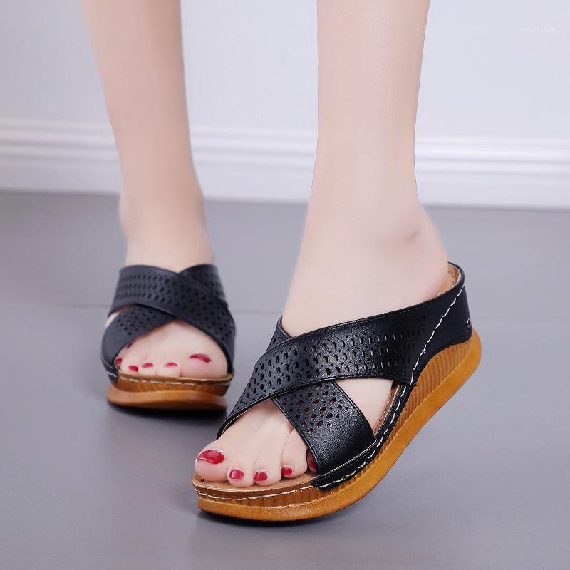 

Women's Fashion Casual Hollow Out Roman Style Wedges Platform Shoes Slides High Heels Thick Shoes Sandals Peep Toe High1, White