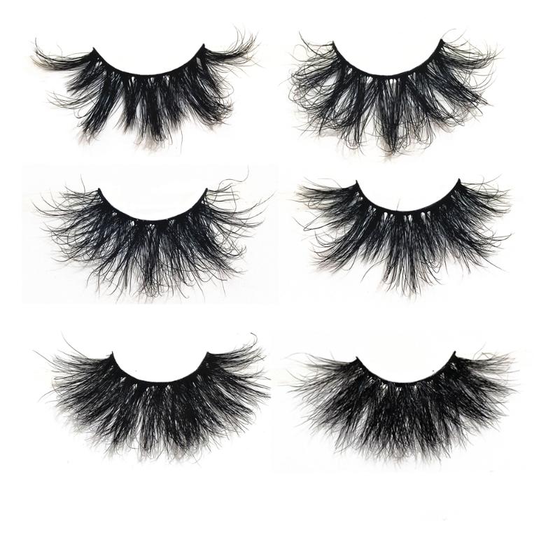 

1 Pair 20mm Dramatic Long False Eyelashes 3D Mink Criss-cross Wispies Fluffies Handmade Eyelashes Eye Beauty Makeup Tools
