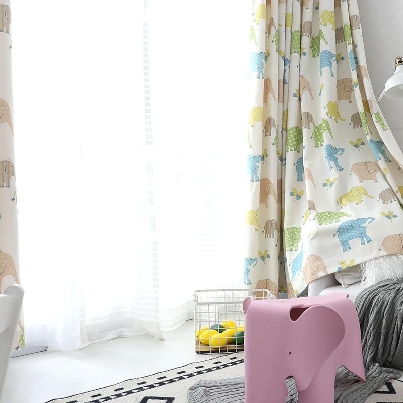 

Factory Direct Sale Curtain Cloth Modern Children's European Curtain Polyester Cotton Printing Fabric Fixed Width