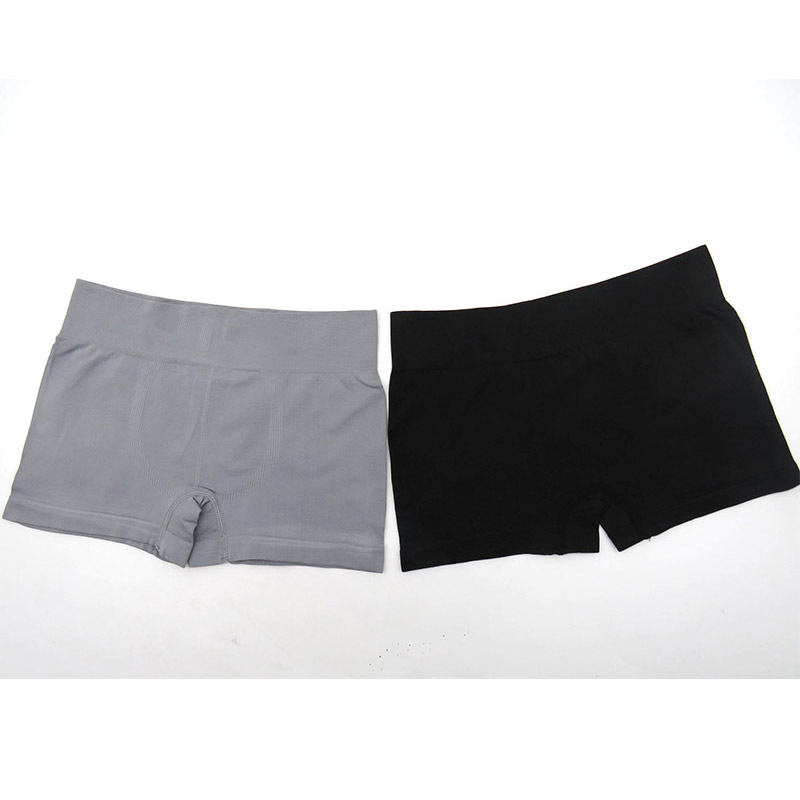 

Men's boxers with high elastic seamless polyester 6cm belt sport pants, Black;white