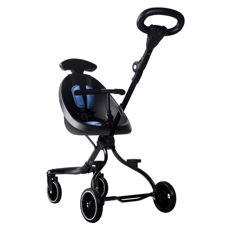 

lightweight black baby stroller 4 wheels kids stroller