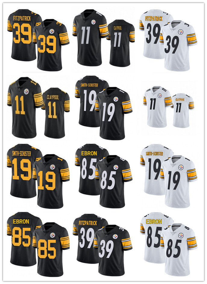 

Men women youth''Pittsburgh''Steelers''jersey 85 Eric Ebron 19 JuJu Smith-Schuster 11 Chase Claypool 39 Minkah, Black;red