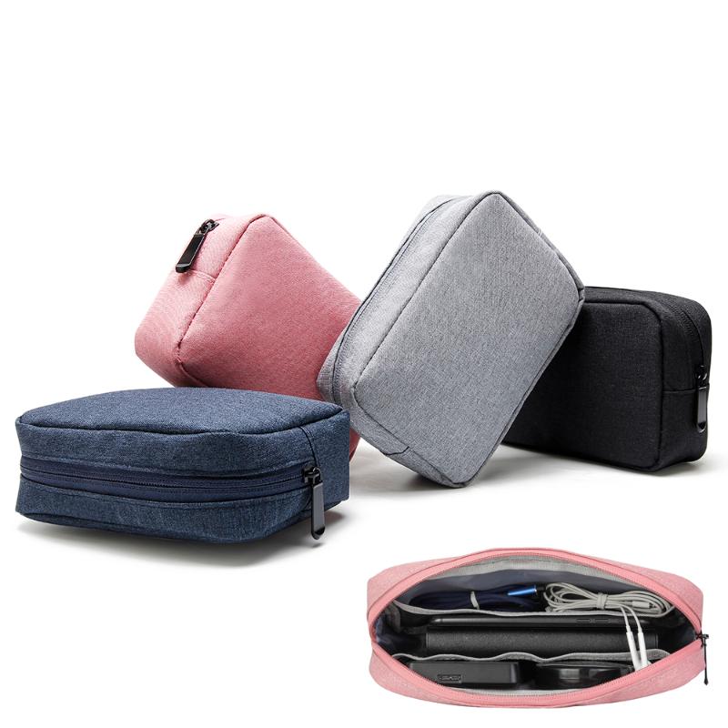 

Travel Portable Organizer Case for Headphones Storage Bag Digital Portable Zipper Accessories Charger Data Cable Zipper Bag