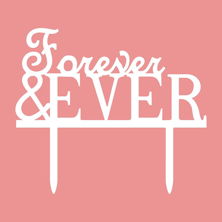

Wedding Cake Flags Forever & Ever Multi Colors Acrylic Cake Topper For Wedding Anniversary Party Decor Supplies Hot Sale