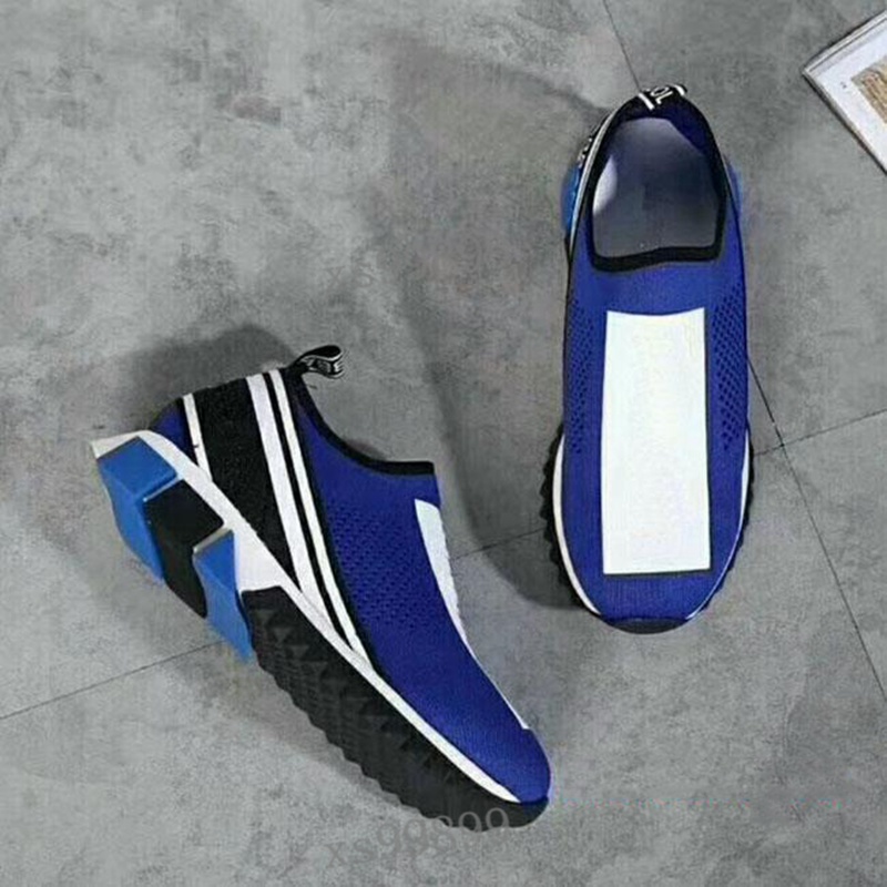 

Hot sale high quality classic low-top Sorrento logo embellished stretch jersey sneakers men's and women's rubber slip-on casual shoes