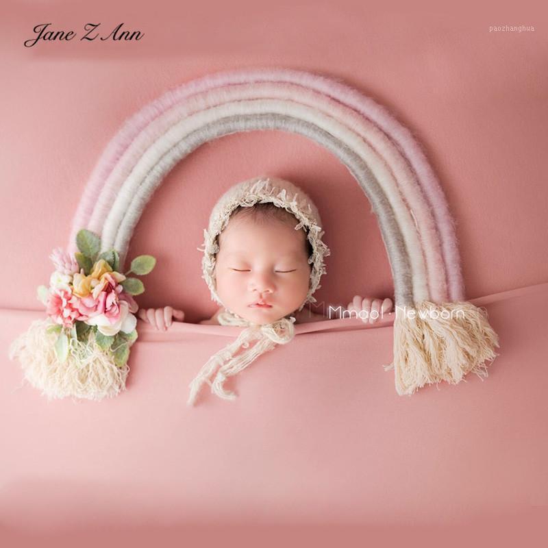 

Jane Z Ann Good Dream Rainbow Candy Color Hand-Woven Newborn Baby studio Shooting Accessories crative photography props1, Rainbow green