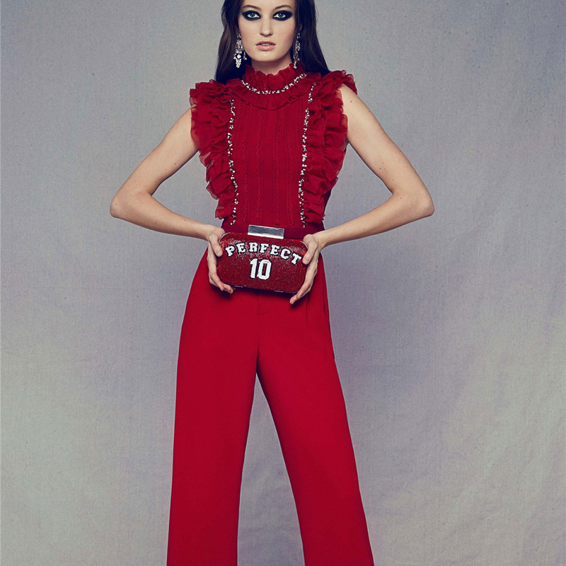 

2021 Summer Track New Style Sexy Sleeveless Party Rentals Frizzy Pocket Thin Siamese Pants of High Quality Women Hjnj, Red