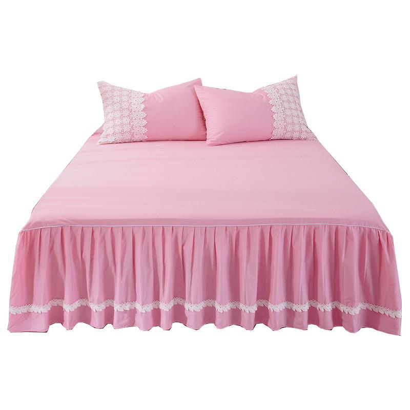 

Pure Cotton Bedspread Bed Skirt Lace Bed Cover Non-Slip Dust Cover Sheet comforter bedding sets home kawaii bedding, Women
